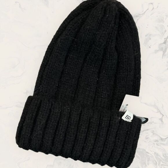 NWT Nordstrom BP. Bundle: Multicolor Knit Beanie, Black Knit Beanie - One Size - Picture 2 of 5